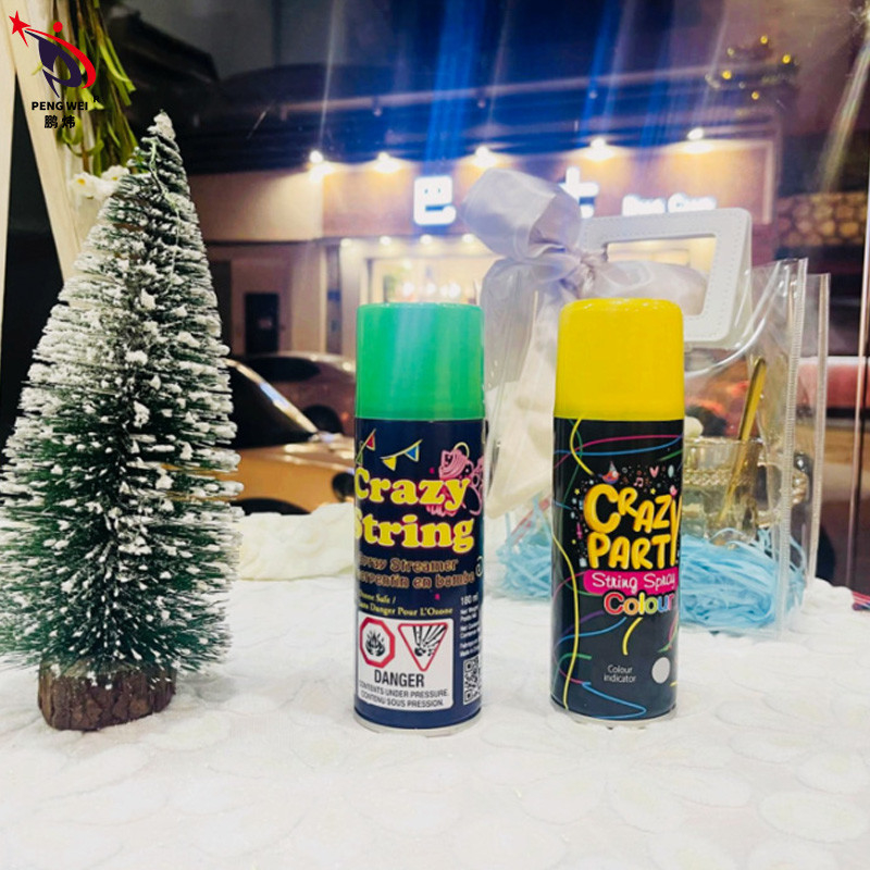espray multicolor de la secuencia del cumpleaños 250ml, espray loco del partido de la secuencia de la Navidad