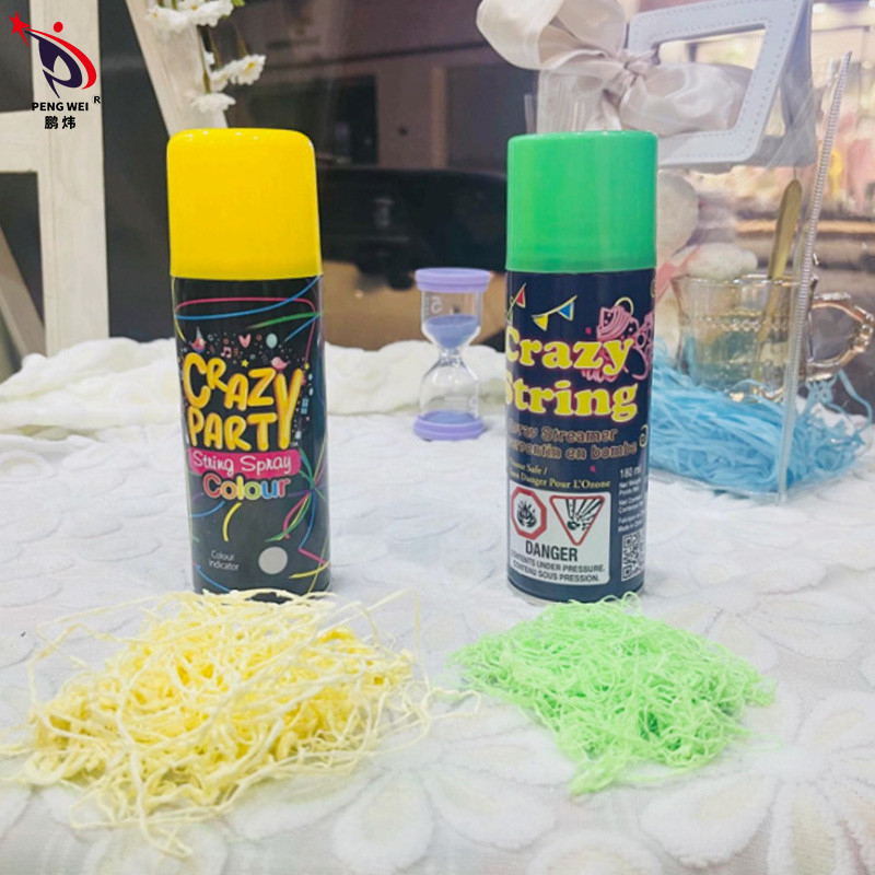 espray multicolor de la secuencia del cumpleaños 250ml, espray loco del partido de la secuencia de la Navidad