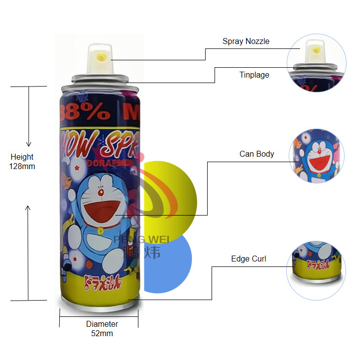 Artículo multicolor de Doraemon del espray artificial falso temporal de la nieve para el árbol