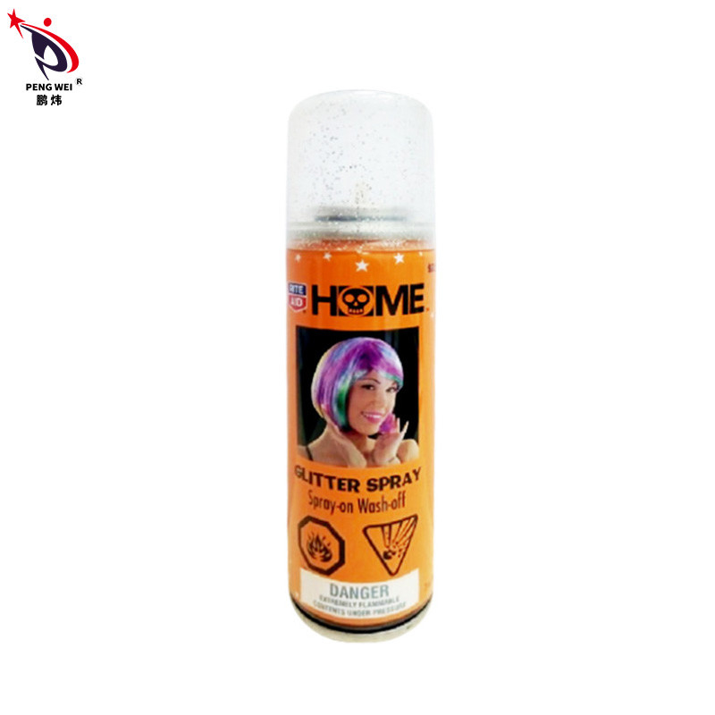 Laca para el pelo de plata inodora del brillo del OEM, espray no tóxico del reflejo del oro para el pelo