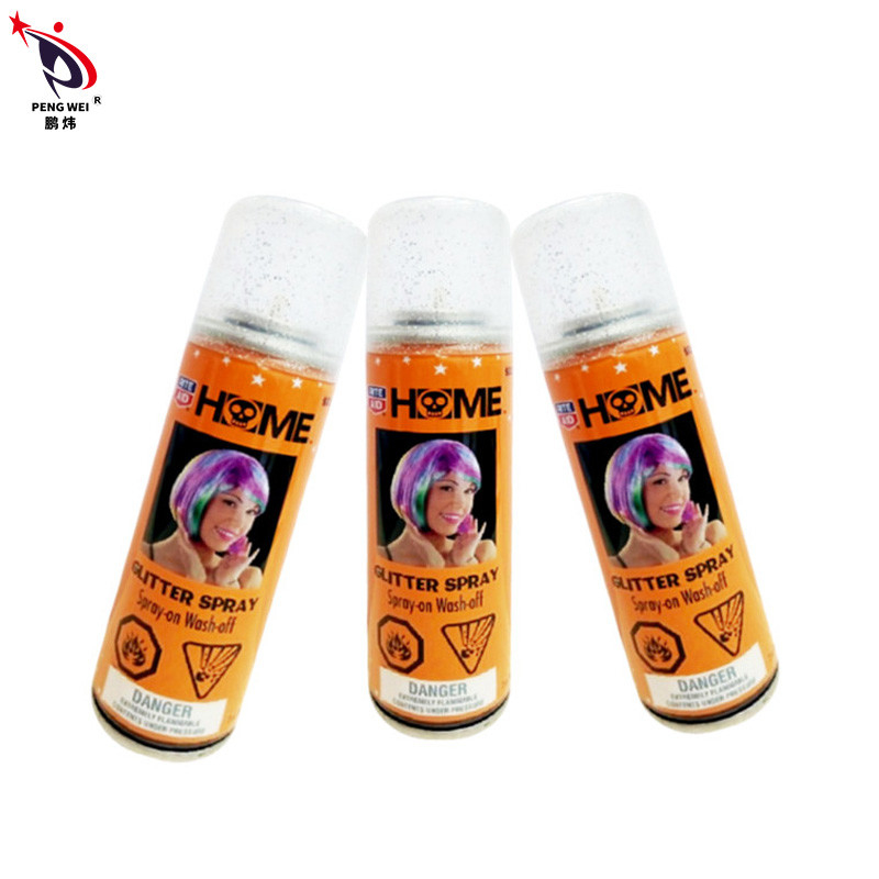 Laca para el pelo de plata inodora del brillo del OEM, espray no tóxico del reflejo del oro para el pelo