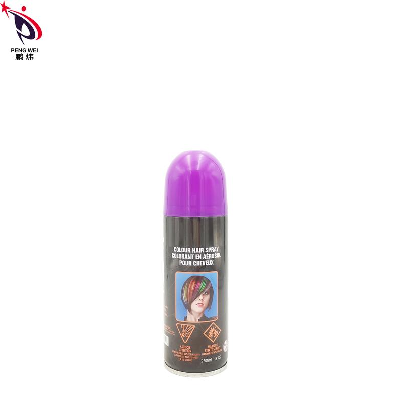 Tin Temporary Hair Dye Spray no tóxico, espray púrpura del color del pelo de Smudgeproof