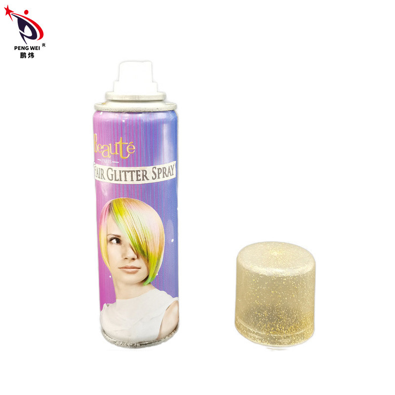 artículo no tóxico del pelo 200ml del brillo del color oro inofensivo del espray
