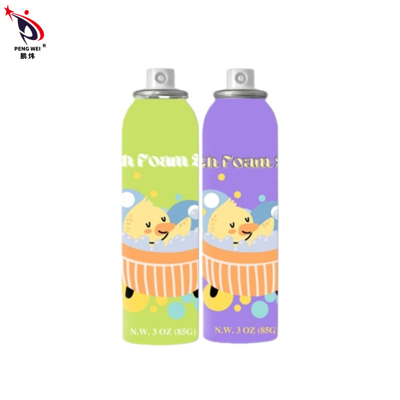 Multifuncional colorido de la hojalata del baño del espray no tóxico de la espuma para los niños
