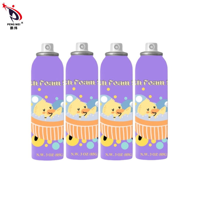 color púrpura del baño 150ml de la espuma del limpiador de aluminio del espray para los niños