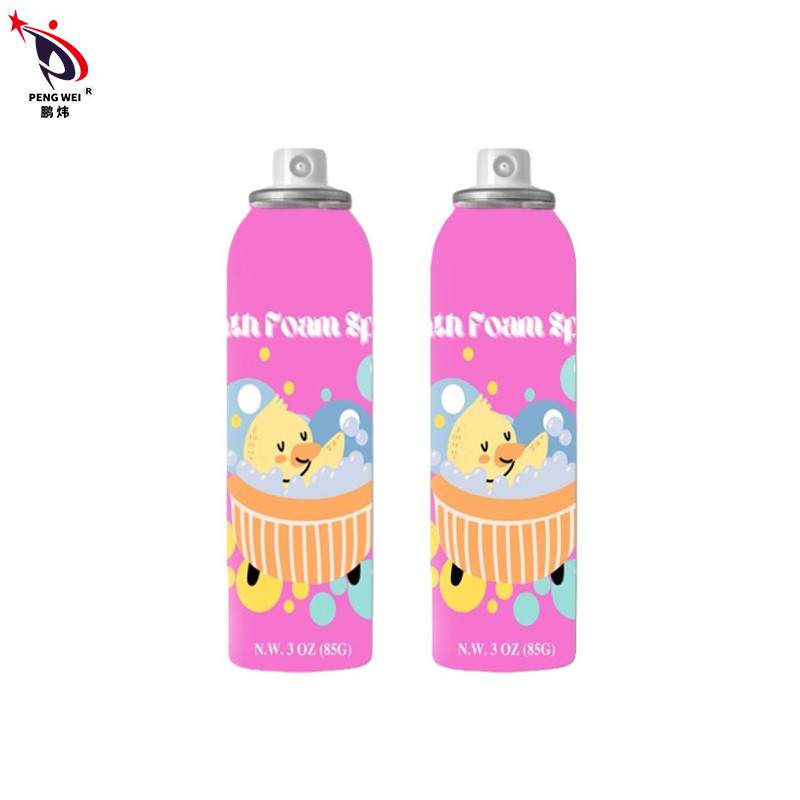 Espray unisex del baño de la espuma de la hojalata, poder de espray multicolora del baño de burbujas