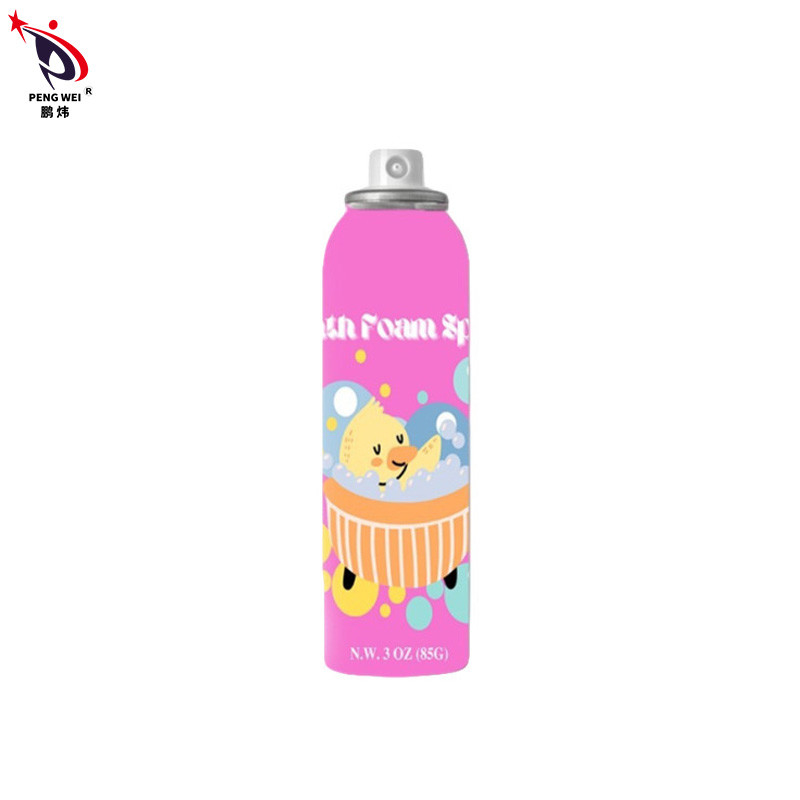 Espray unisex del baño de la espuma de la hojalata, poder de espray multicolora del baño de burbujas