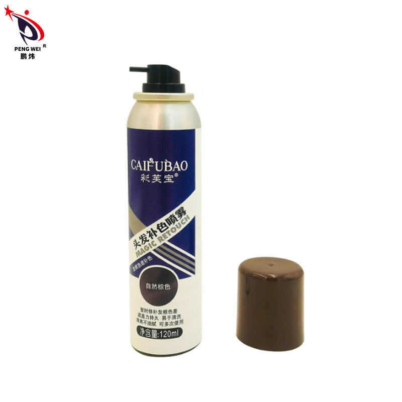 La laca para el pelo de la raíz de la reparación del color de Brown de la naturaleza modificó el espray tónico ISO22716 de pelo para requisitos particulares