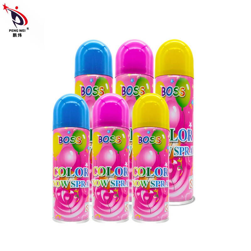 favores de partido 250ml Boss artificial Colored Snow Spray SEDEX para la celebración del festival