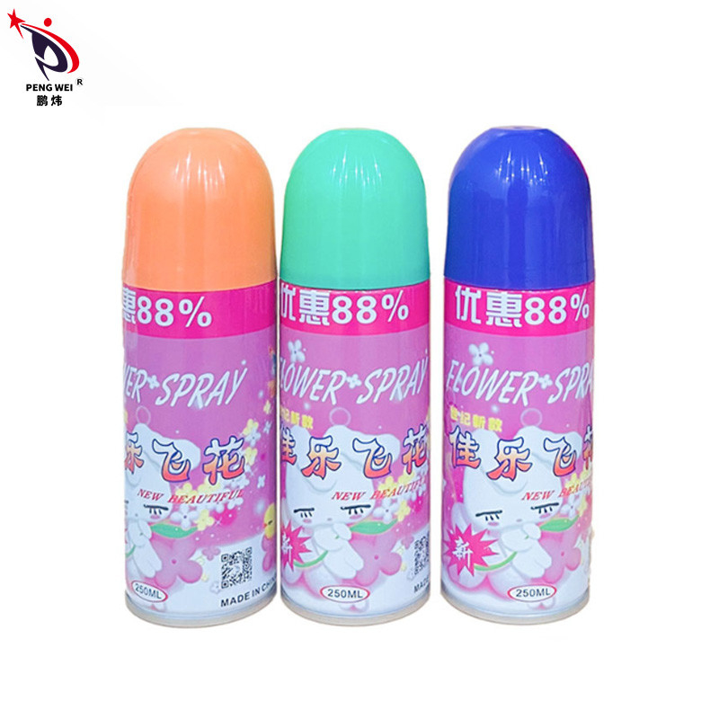 La nieve blanca artificial de encargo del partido del logotipo 250ML rocía EN71 para casarse la flor de la Navidad