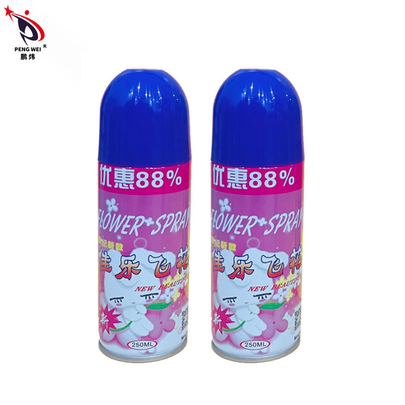 La nieve blanca artificial de encargo del partido del logotipo 250ML rocía EN71 para casarse la flor de la Navidad