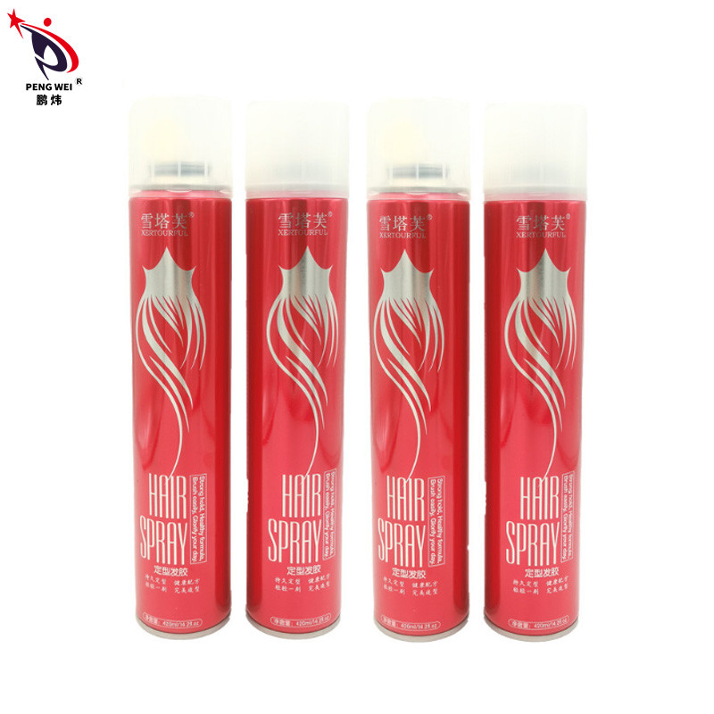 ISO9001 EN71 24 horas de laca fuerte del control brillan el pelo que diseña llevando a cabo el espray 65*240