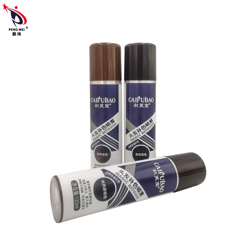 Los colores del pelo de Brown oscuro del negro del ODM del OEM rocían el espray temporal 40*140m m del color de la raíz del pelo