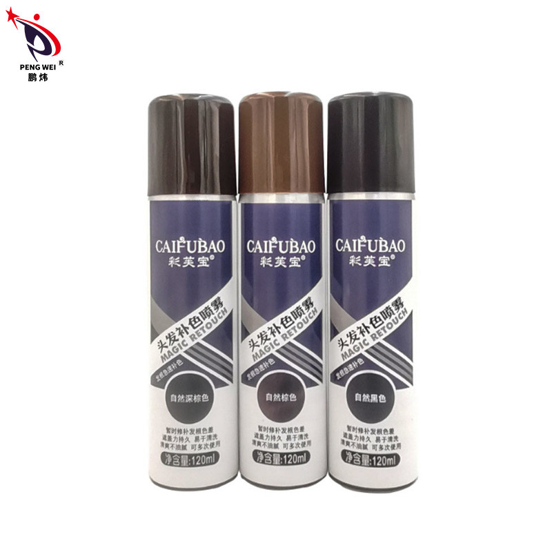 Los colores del pelo de Brown oscuro del negro del ODM del OEM rocían el espray temporal 40*140m m del color de la raíz del pelo