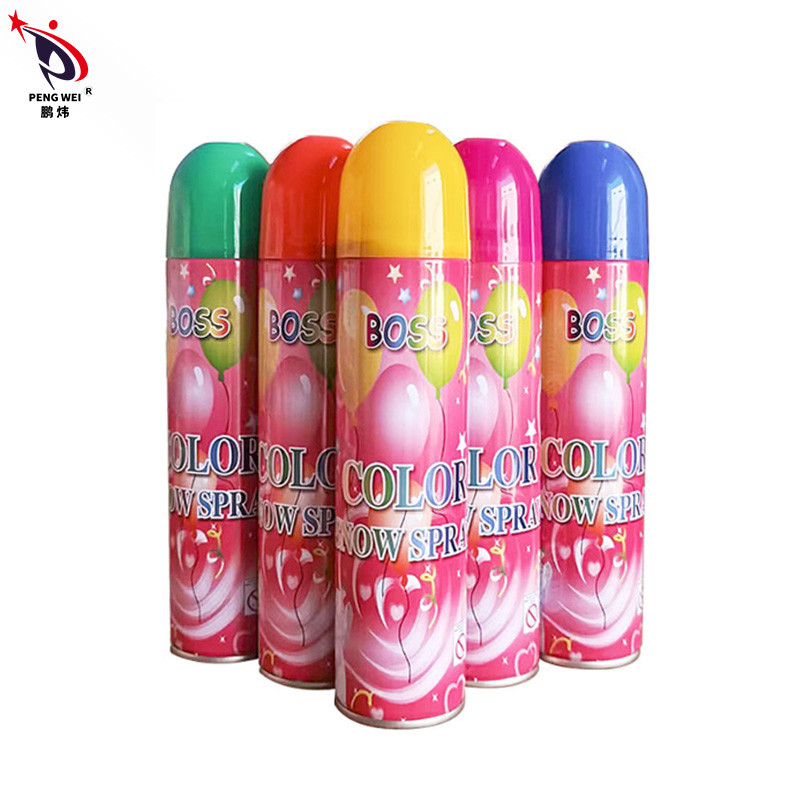 espray amistoso de la nieve de la espuma del partido del carnaval de las decoraciones de la boda de 550ml Boss Color Snow Spray Eco
