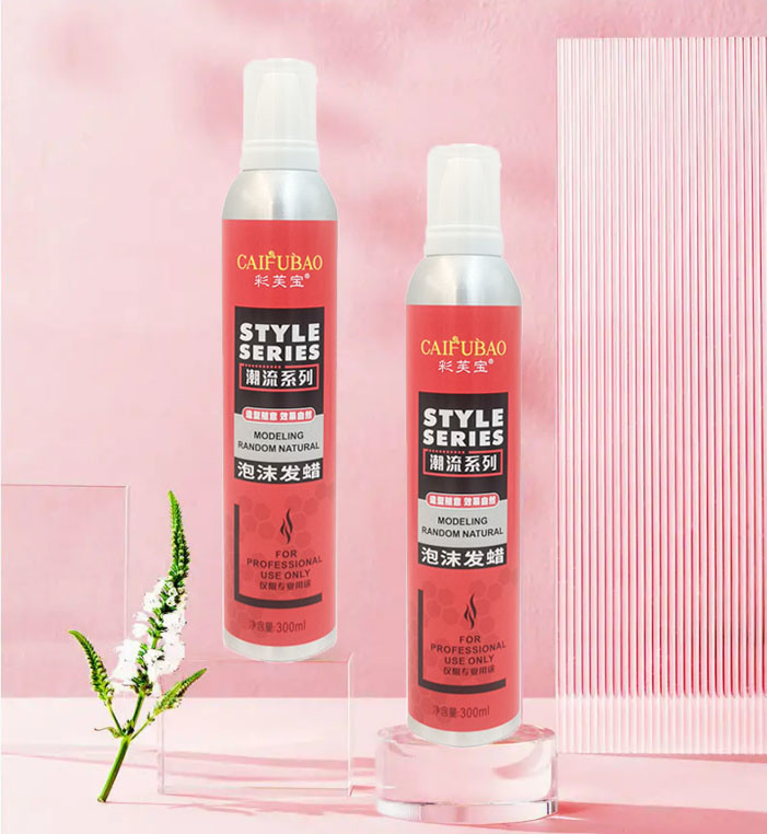 Control fuerte Barber Natural Styling Mousse portátil 300ml de la laca para el pelo de secado rápido de encargo