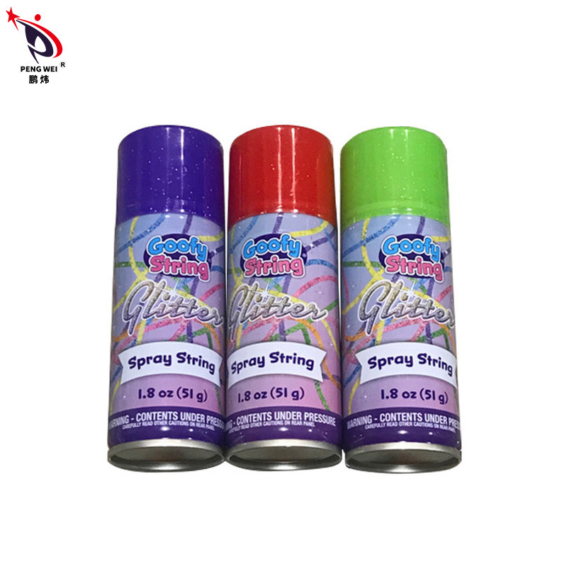 Espray tonto multicolor de la secuencia de la cinta loca del espray de la mano de la fiesta de Navidad del festival de la fiesta de cumpleaños que se casa