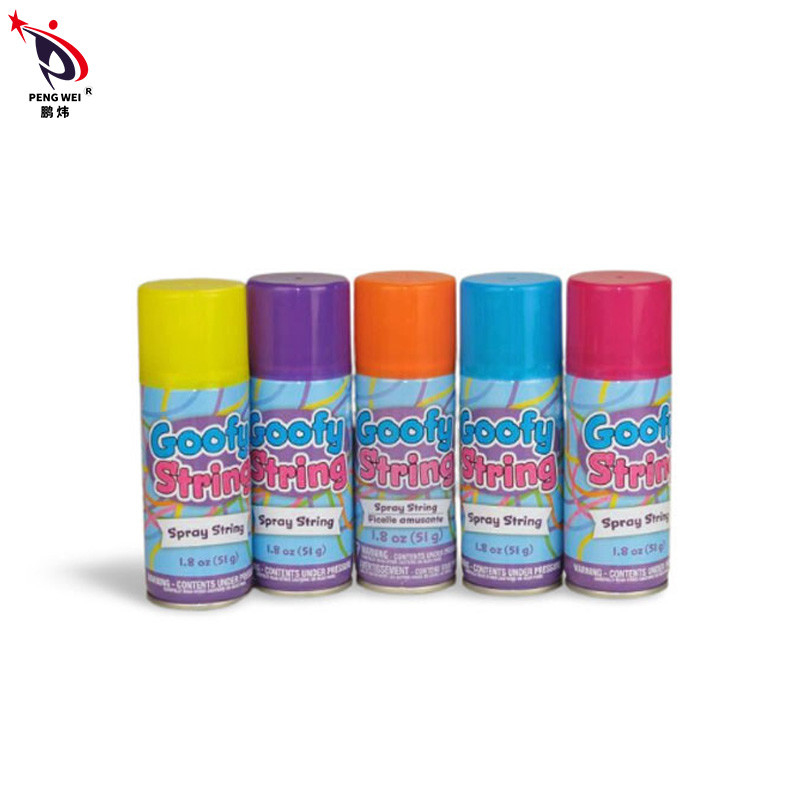 Espray tonto multicolor de la secuencia de la cinta loca del espray de la mano de la fiesta de Navidad del festival de la fiesta de cumpleaños que se casa