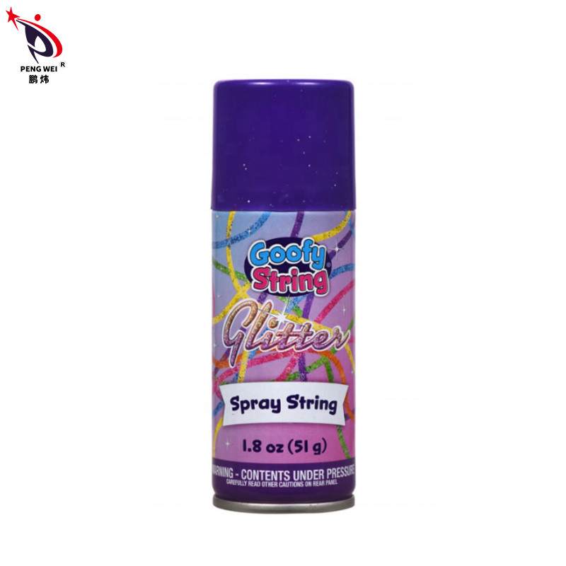 Espray tonto multicolor de la secuencia de la cinta loca del espray de la mano de la fiesta de Navidad del festival de la fiesta de cumpleaños que se casa