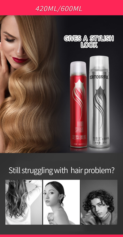 Control fuerte inmediato de encargo ninguna laca para el pelo del aerosol del olor para los hombres y la hembra