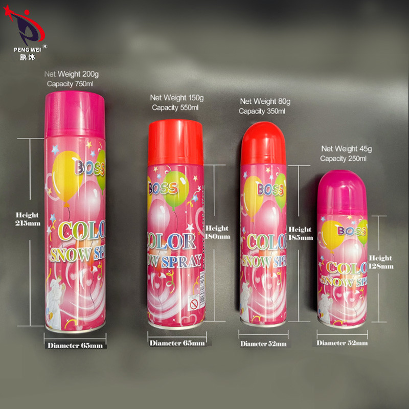 carnaval artificial Boss Foam Snow Spray de la fiesta de cumpleaños de la Navidad del color del espray de la nieve 200g