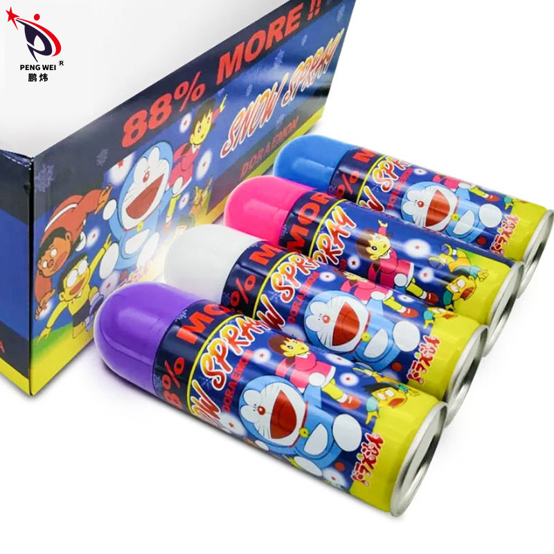 reconstrucción artificial del banquete de boda de la Navidad del espray de la nieve de Doraemon del multicolor 250ml