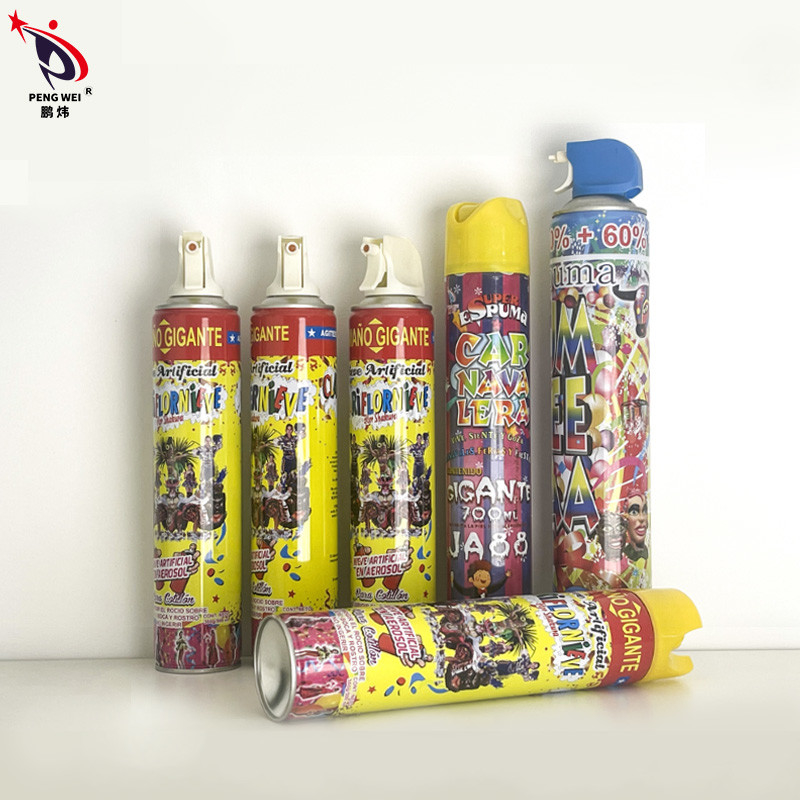 Decoración al aire libre 1200ml del partido del disparador de Eco del arma del espray artificial blanco amistoso de la nieve