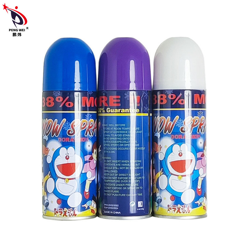 Forme la nieve colorida no inflamable de la espuma rocían 250ml para el cumpleaños