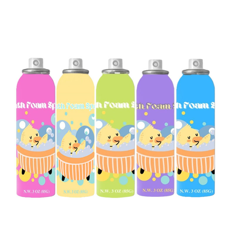 Spray de espuma de burbujas para bebés para relajar los patrones de coloración