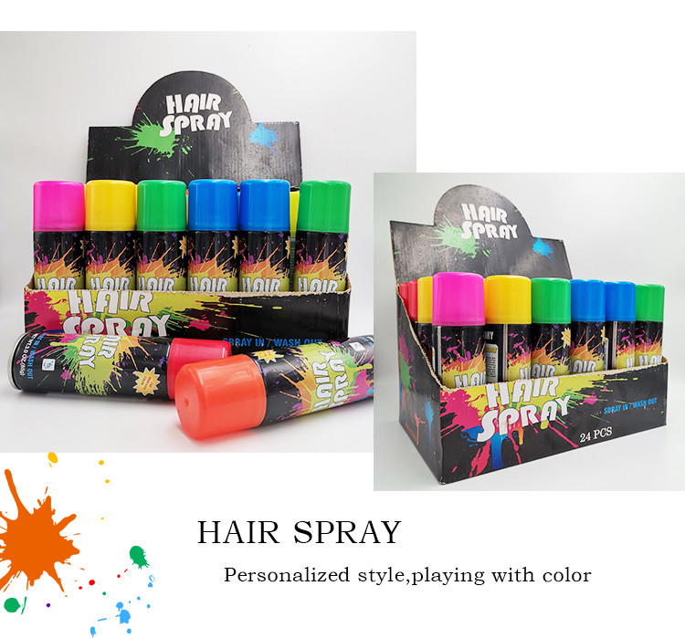 espray del color del pelo del partido de 150ml Multiscene, espray temporal inofensivo del color del tinte de pelo