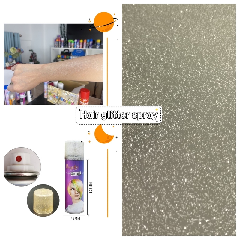 artículo no tóxico del pelo 200ml del brillo del color oro inofensivo del espray