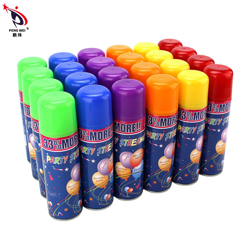No tóxico Silly String Spray fácil de limpiar Colorido Navidad Halloween Fiesta Crazy String