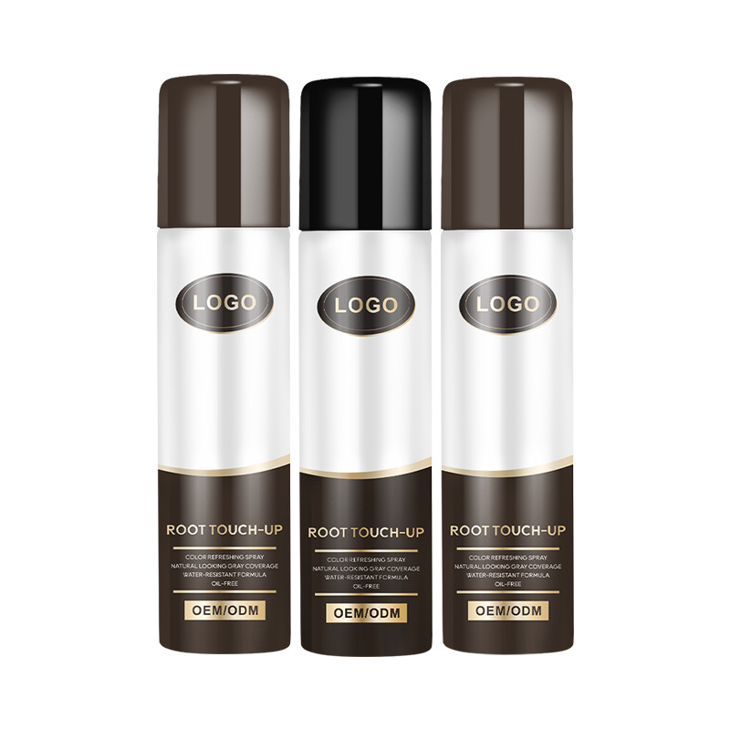 Esprays de color para el cabello de marca privada Toque de raíz para ocultar las raíces grises en segundo