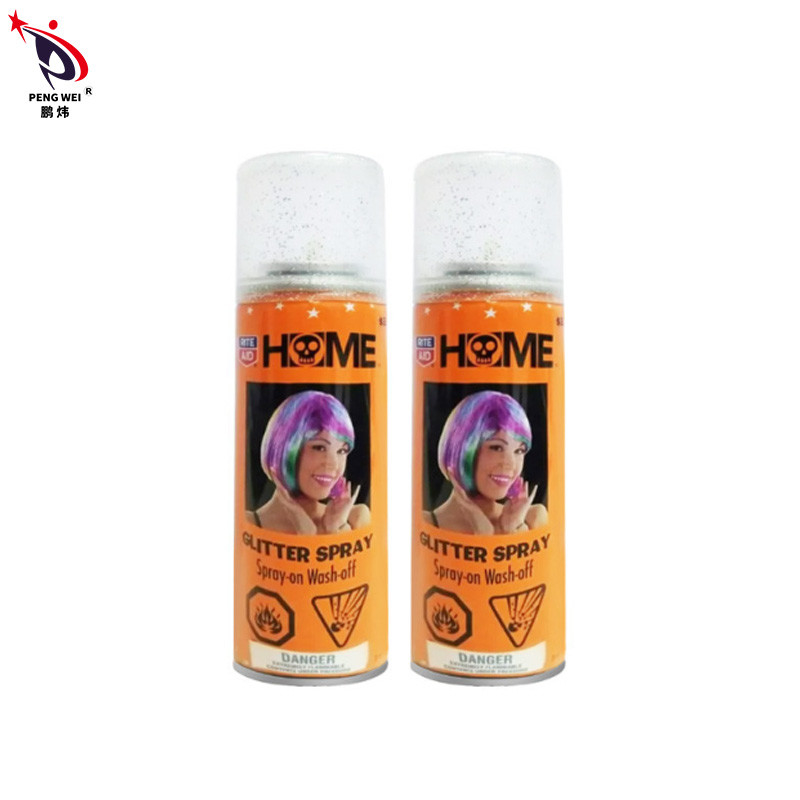 Suministro de fiesta ecológico spray para el cabello brillante color instantáneo lavable para un aspecto elegante