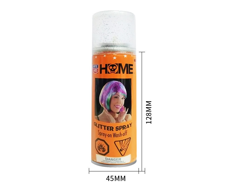 Suministro de fiesta ecológico spray para el cabello brillante color instantáneo lavable para un aspecto elegante