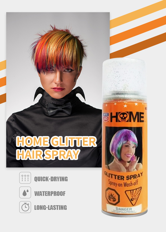 Suministro de fiesta ecológico spray para el cabello brillante color instantáneo lavable para un aspecto elegante