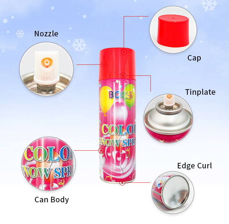 Compras al por mayor Colorida Simulación de Fiesta Spray de Nieve 52 * 185mm Para la Festa Divertida