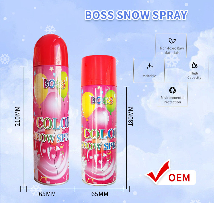 Compras al por mayor Colorida Simulación de Fiesta Spray de Nieve 52 * 185mm Para la Festa Divertida