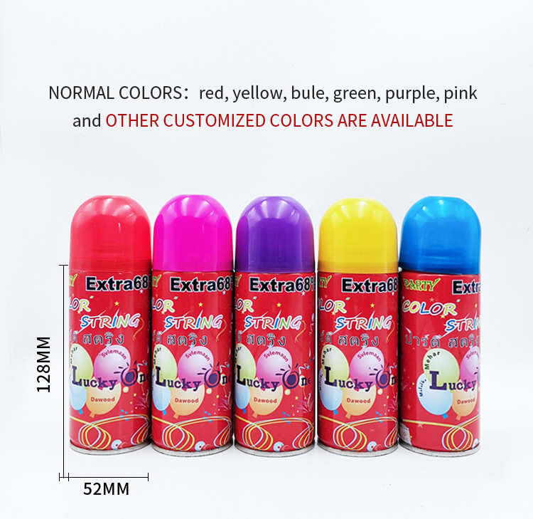 Seguro Colorido Loco Silly String Spray Halloween Broma No inflamable