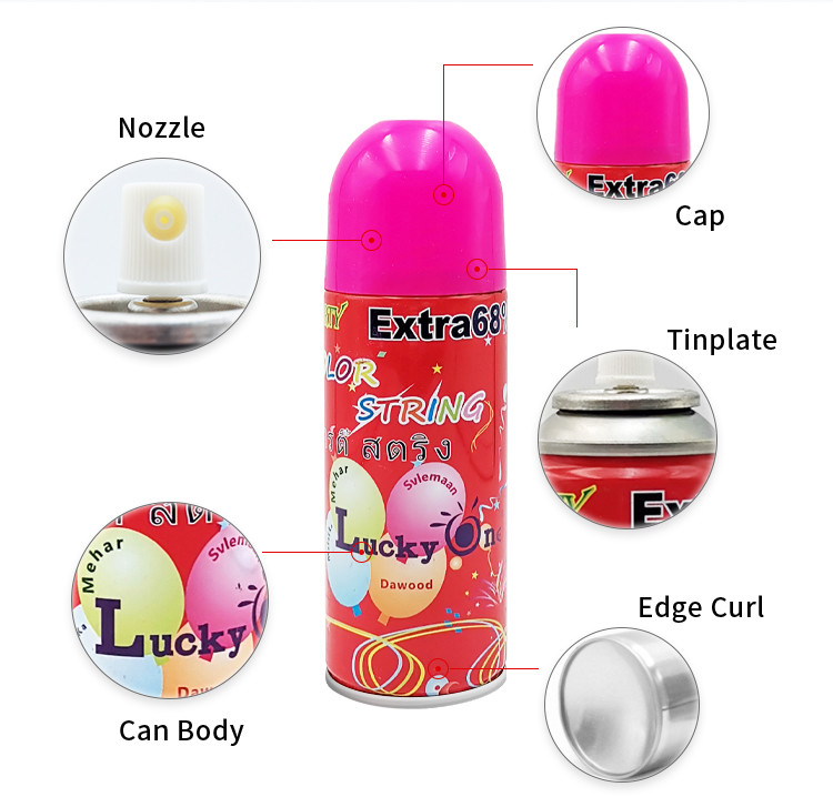 Seguro Colorido Loco Silly String Spray Halloween Broma No inflamable